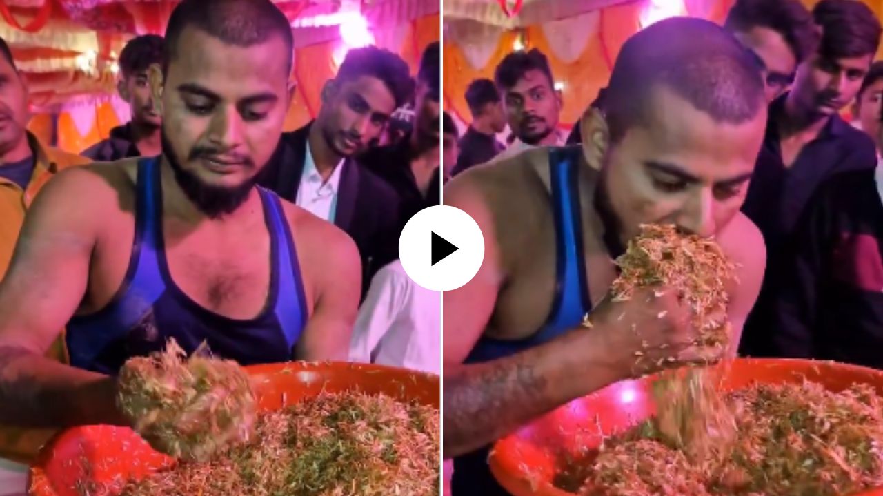 व्हायरल होण्यासाठी कायपण! लाईक्स आणि व्ह्यूजसाठी पठ्ठ्याने थेट भुसाच खाल्ला; VIDEO पाहून नेटकरी म्हणाले, हा तर..