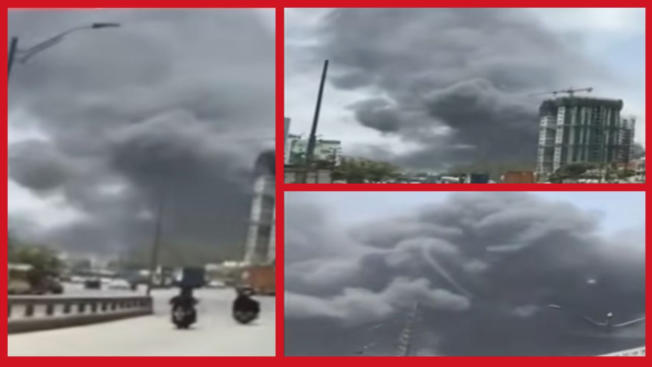 Thane Fire News : मुंब्रा–डायघरमध्ये आगीचा मोठा भडका; टायर गोदाम ज्वाळांच्या विळख्यात