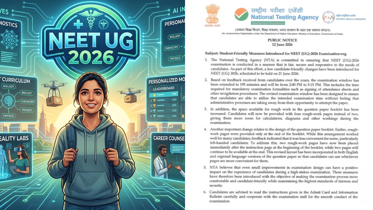 NEET Re-Exam UG 2026: विद्यार्थ्यांसाठी आनंदाची बातमी! NTA ने वाढवली परीक्षांची वेळ, सुरक्षेचा होणार कडेकोट बंदोबस्त