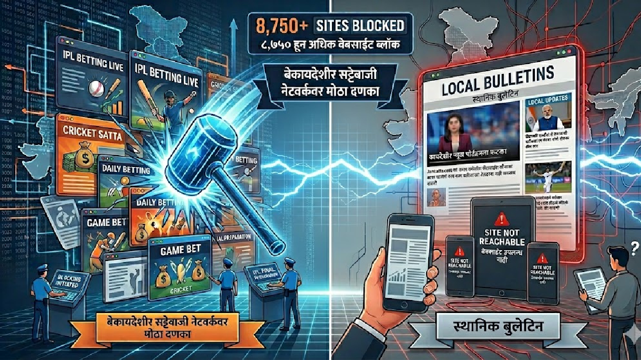 सट्टेबाजांवर नेम धरला पण गोळी न्यूज पोर्टल्सना! 8750 वेबसाईट्सवर Cyber हातोडा, प्रकरण काय?