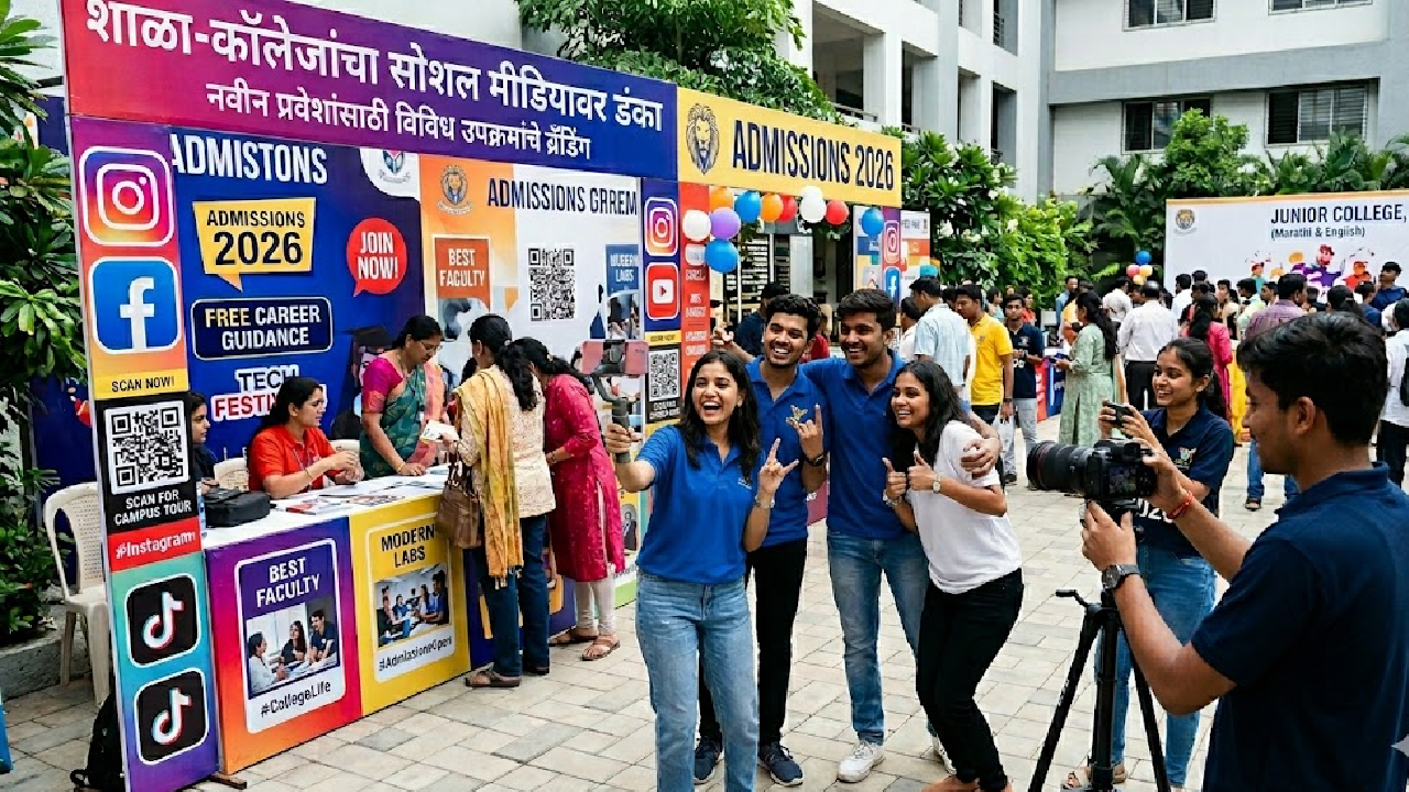 प्रवेश वाढवण्यासाठी शिक्षण संस्था ‘हायटेक’; शाळा-कॉलेजांकडून सोशल मिडियावर जोरदार ब्रँडिंग