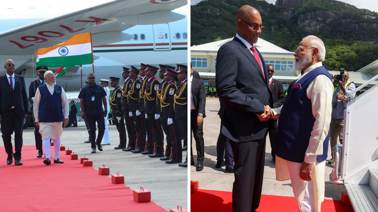 India Seychelles: PM Modi रचणार इतिहास, सेशेल्सला पोहचले; 3 दिवसांचा दौरा ठरणार खास