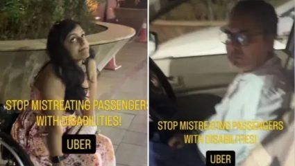 दिव्यांग असणं गुन्हा? महिलेला व्हिलचेअरवर पाहून Uber ड्रायव्हरचा राइड देण्यास नकार; VIDEO व्हायरल होताच नेटकऱ्यांकडून संताप व्यक्त