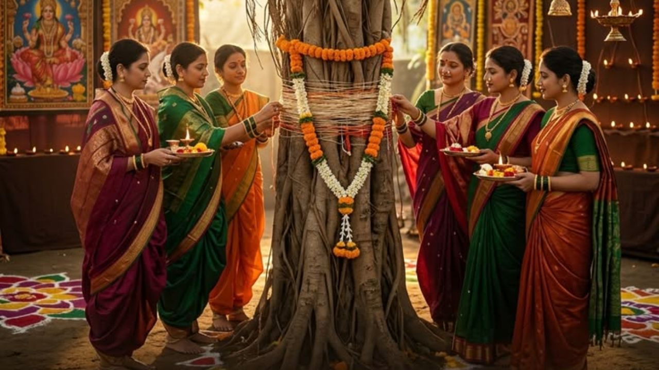 Vat Purnima 2026: सण सौभाग्याचा, बंध अतूट नात्याचे…! वटपौर्णिमेनिमित्त बायकोला द्या मराठमोळ्या शुभेच्छा, नात्यामध्ये वाढेल गोडवा