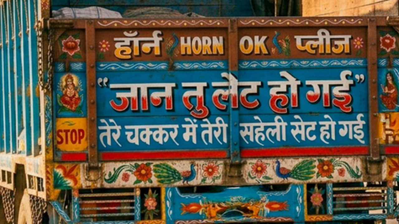 ‘बघतोस काय रागाने, ओव्हरटेक केलंय वाघाने’! भारतीय ट्रकवरच्या मजेशीर आणि भावुक शायरींचा प्रवास