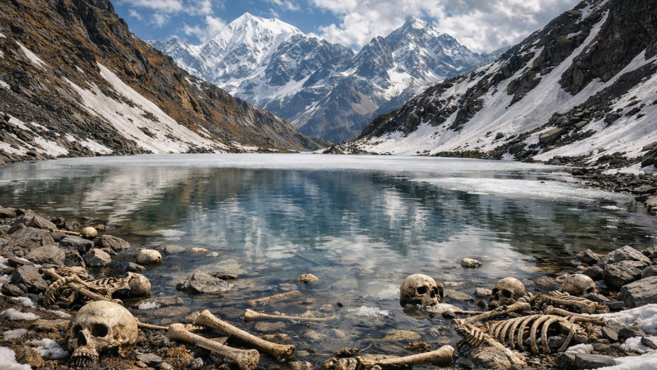बर्फ वितळताच तरंगू लागतात शेकडो मानवी सांगाडे! हिमालयातील महाभयंकर रहस्य!
