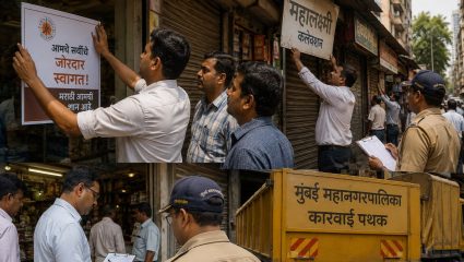 Mumbai News: मुंबईतील व्यापाऱ्यांकडून मराठीचे जोरदार स्वागत! नियम मोडणाऱ्या १,१२४ दुकानांना पालिकेचा दणका; प्रभावी अमलबजावणीवर भर