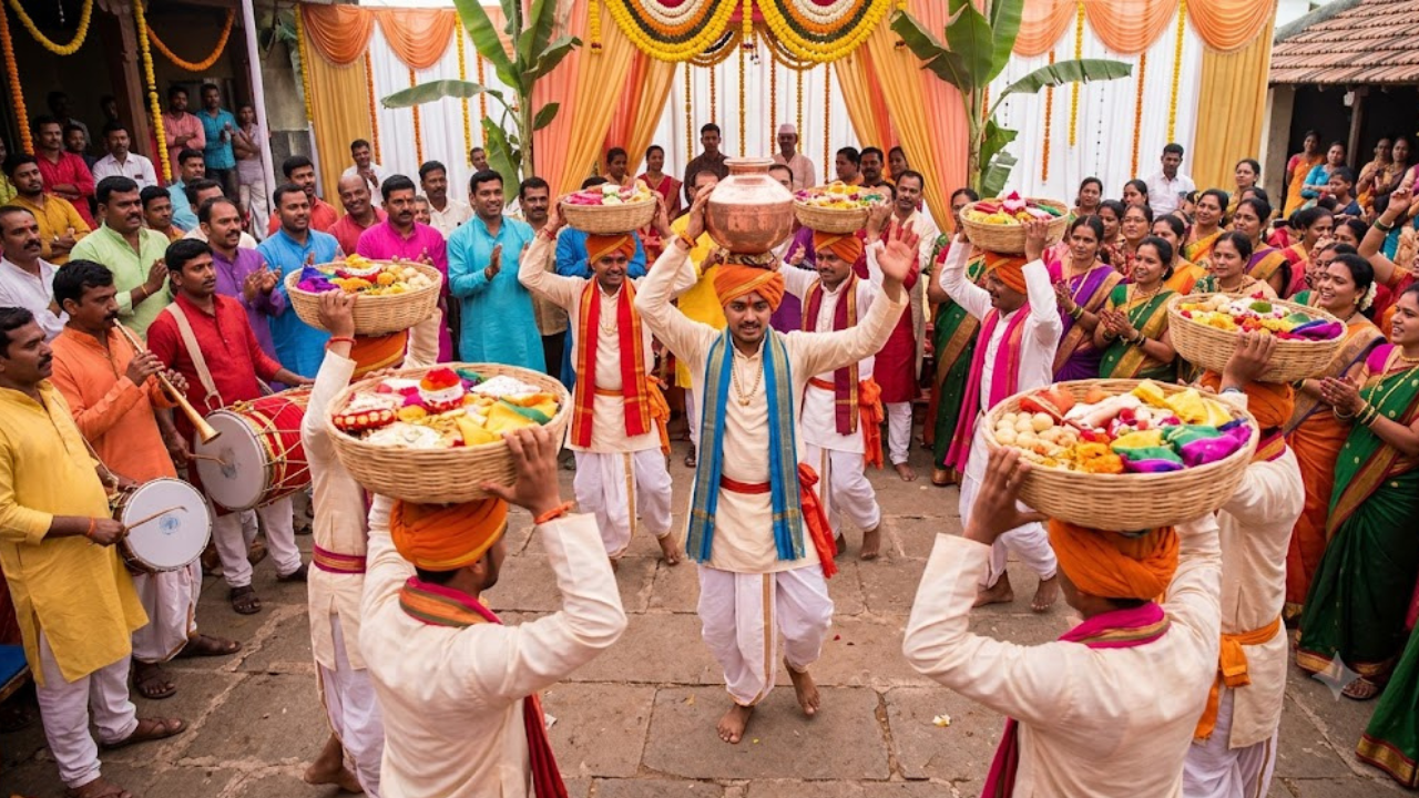 डोक्यावर पाण्याची कळशी आणि रुखवताच्या टोपल्या! ग्रामीण महाराष्ट्रातील ‘बडाम नाचवण्याची’ ही अनोखी परंपरा तुम्हाला माहित आहे का?