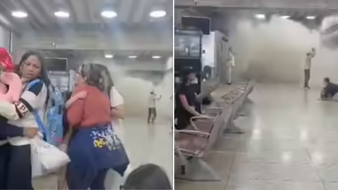 Venezuela Earthquake : 40 सेकंदात होत्याचं नव्हतं झालं! व्हेनेझुएलात दुहेरी भूकंपाचा थरार; विमातळाचं छत कोसळलं अन्…; VIDEO VIRAL