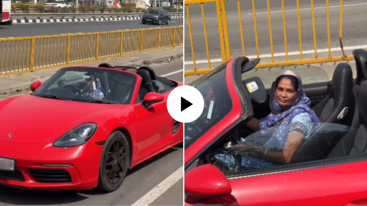 खतरनाक! दिल्लीच्या रस्त्यांवर महिलेने चालवली लक्झरी स्पोर्ट्स कार; अंदाज पाहून नेटकरी म्हणाले, ही तर ‘Desi Baddie’