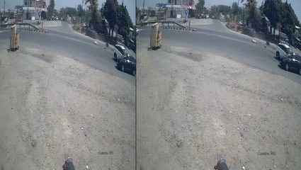 एक चूक अन् अनेकांचे आयुष्य पणाला; पिंपळवंडी चौकातील घटना सीसीटीव्हीत कैद