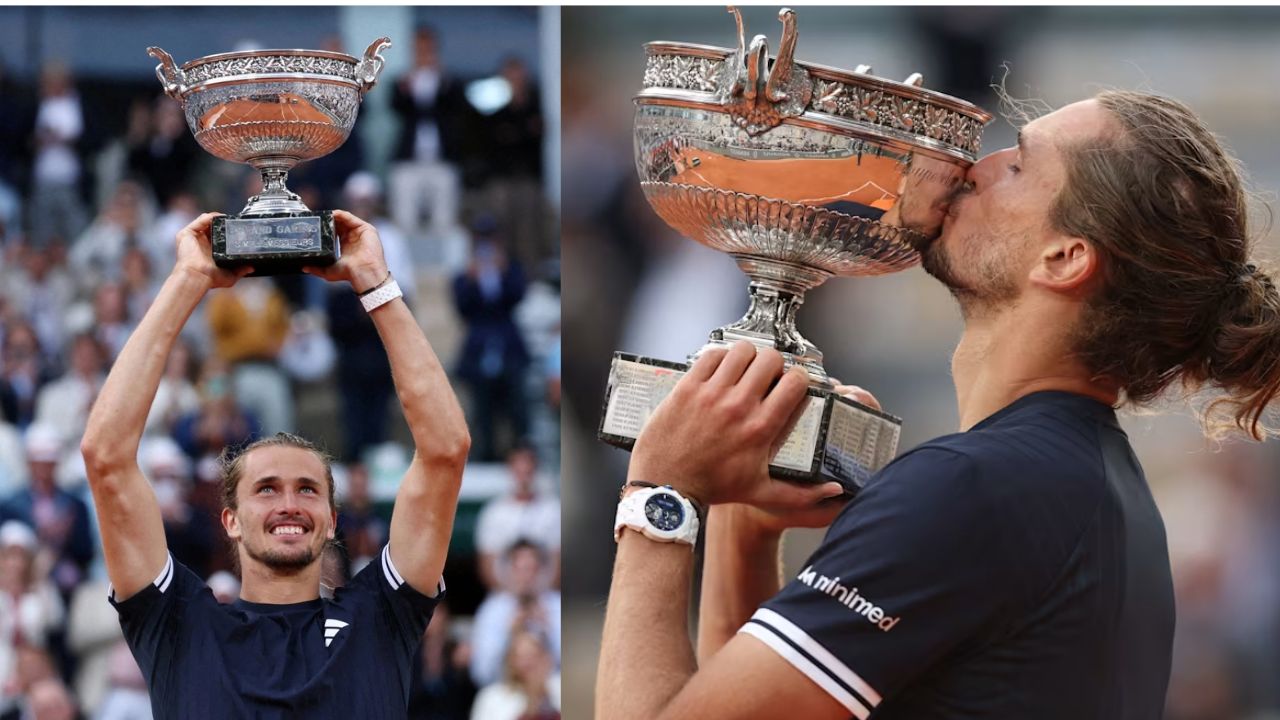 French Open 2026 मध्ये अलेक्झांडर झ्वेरेव्हचा ऐतिहासिक विजय; पहिल्या ग्रँडस्लॅम किताबावर कोरलं नाव! थरारक सामन्यात कोबोलीचा पराभव