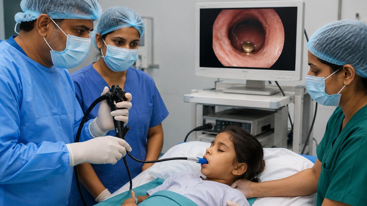 ३ सें.मी. चुंबक गिळलेल्या ७ वर्षीय मुलीवर यशस्वी उपचार; एंडोस्कोपिक प्रक्रियेमुळे गंभीर गुंतागुंत टळली