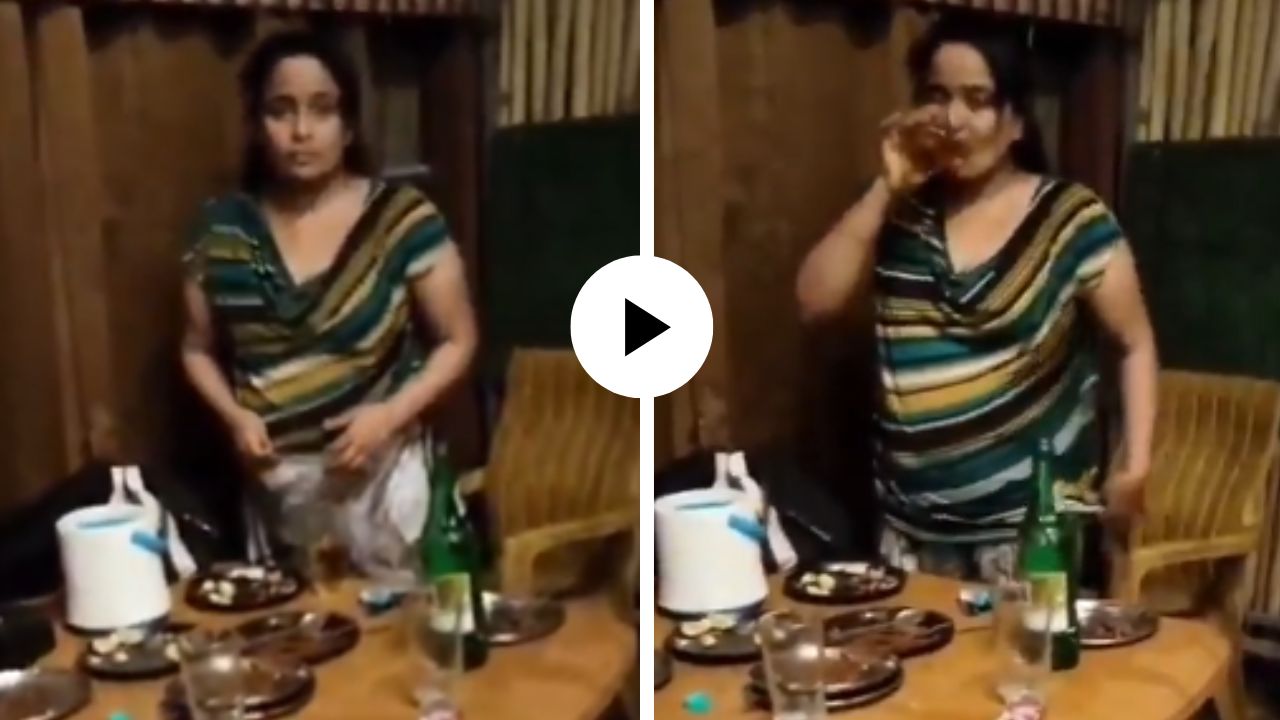 निर्लज्जतेचा कळस! ढाब्यावर भरपेट जेवली महिला अन् सीटच्या बाजूलाच केली लघुशंका, कर्मचारी संतापले; Video Viral