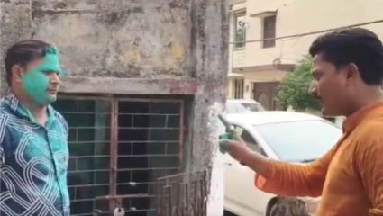 BJP मध्ये सामील व्हायला गेला TMC नेता, हिरवा गुलाल लावतंच नेत्याची करण्यात आली हकालपट्टी; Video Viral