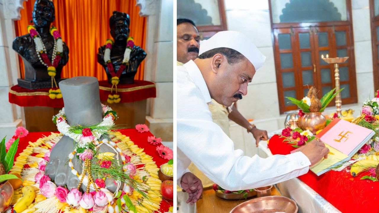 लालबागच्या राजाच्या आगमनाची चाहूल! पाद्यपूजनाने तयारीला सुरुवात, फोटोज आले समोर