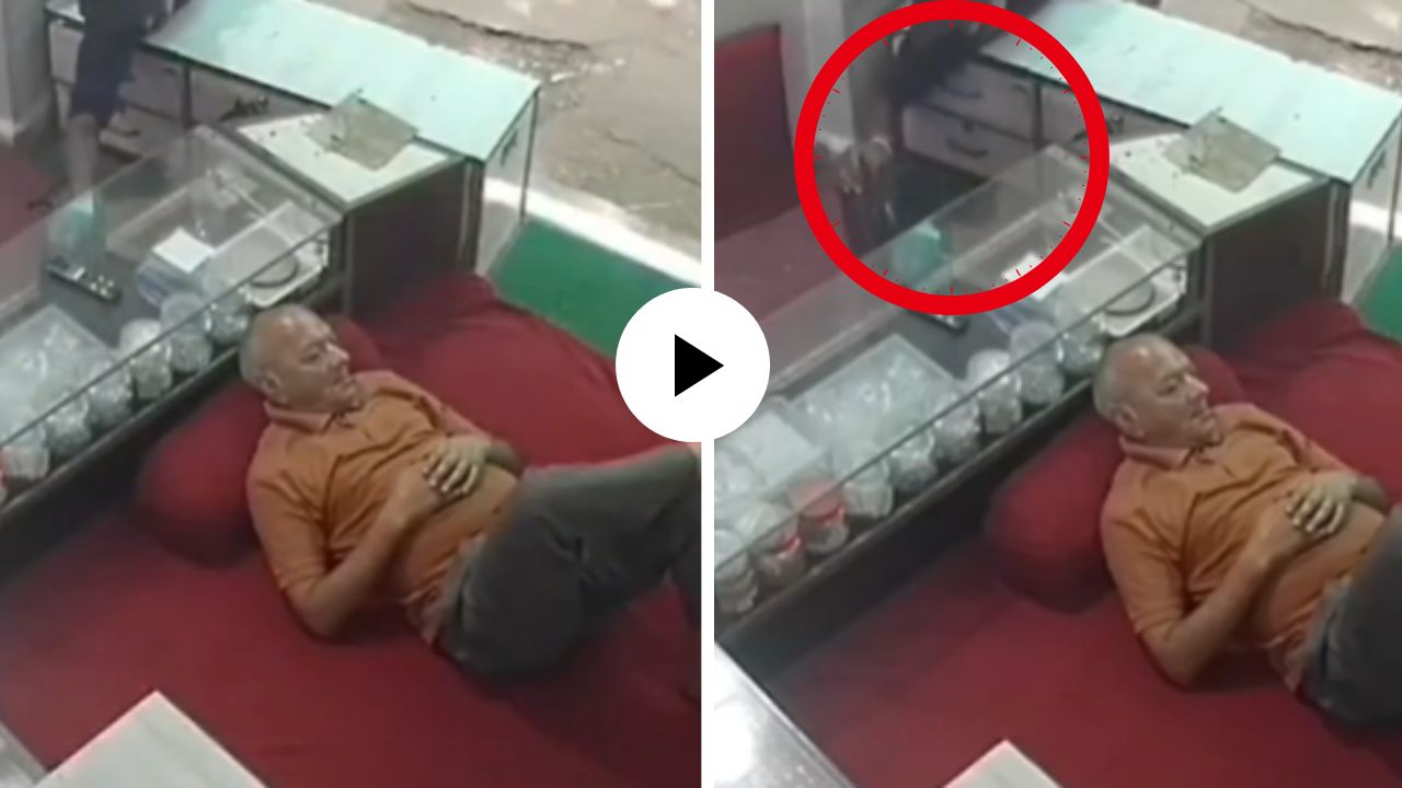 झोपेच्या नादात काकांच करोडोंचं नुकसान झालं, दुकानातील धक्कादायक घटना कॅमेरात कैद; Video Viral