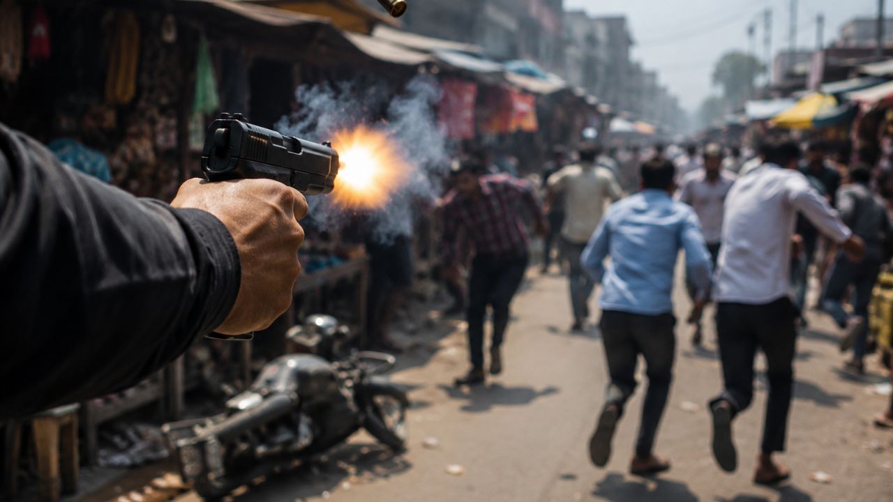 UP Crime : बागपतच्या बाजारपेठेत भरदिवसा गोळीबार, व्यावसायिक बाप-लेकाचा मृत्यू; हिस्ट्रीशीटरही जखमी