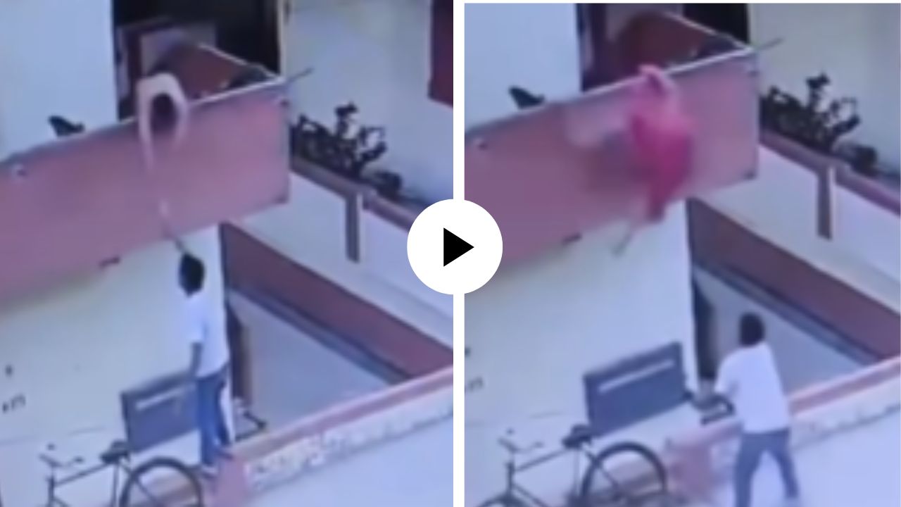 नको ते केलं अन् संकट ओढवलं! 10 रुपयांच्या आईस्क्रिमसाठी जीव धोक्यात घातला, बाल्कनीला लटकताच तोल गेला अन्… Video Viral