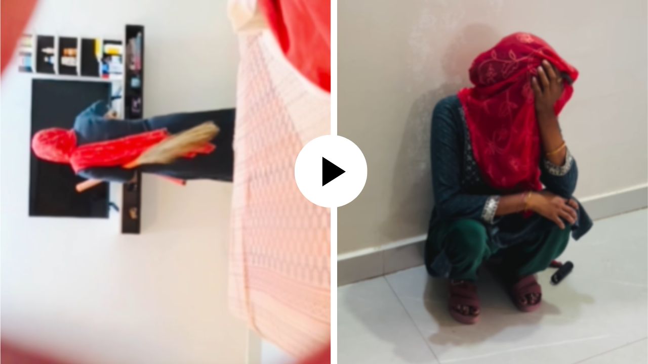 चोरीचा डाव फसला! कामवाली बाईची करामत हिडन कॅमेरात कैद; पोलिस पाहताच लपवला चेहरा… घटनेचा Video Viral