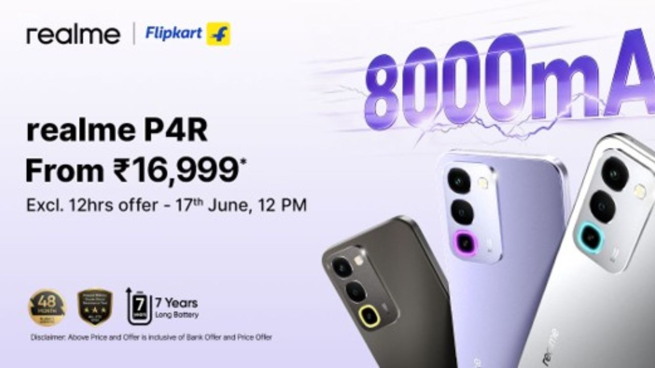 Realme चा नवा स्मार्टफोन! Realme P4R 5g; प्रत्येक खिशाला परवडणारा… एकूण बॅटरी पॉवर : 8000 mAh!