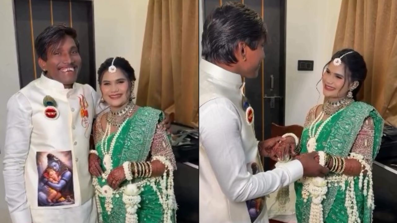 या सोहळ्यात सुरज शाही कुर्त्यात झळकत होता तर संजना साडी नेसून पारंपरिक लूक केला होता.