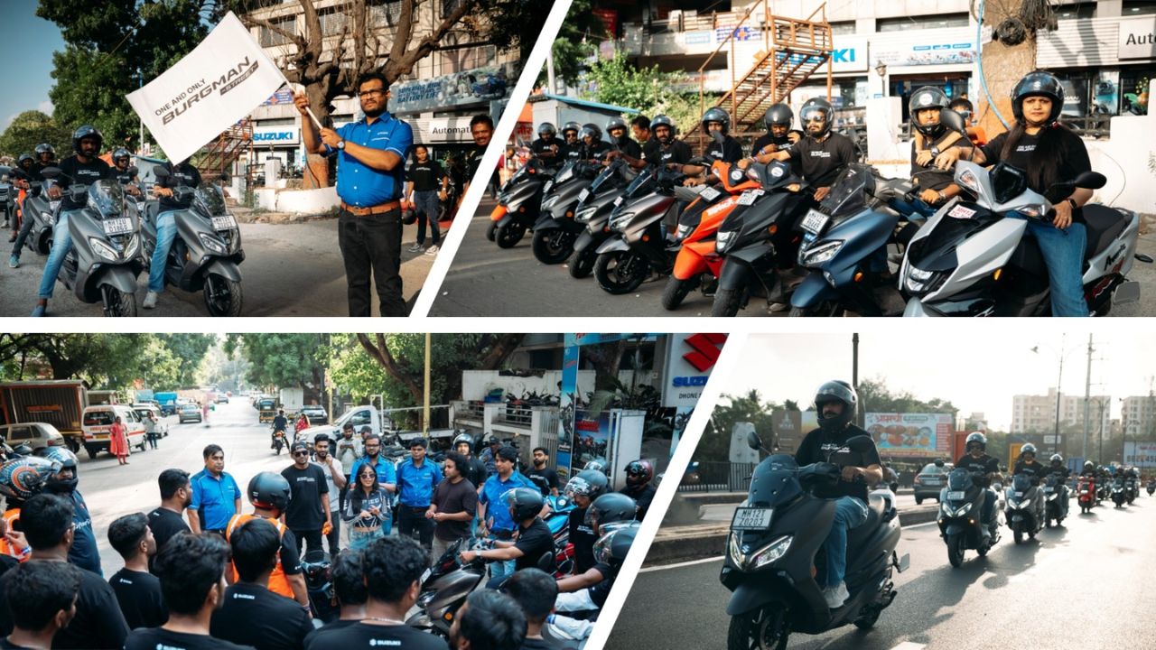 Pune News : पुण्यात रंगली सुझुकीची ‘बर्गमन हँगआउट परेड’; स्कूटरप्रेमींना मिळाला अनोखा रायडिंग अनुभव
