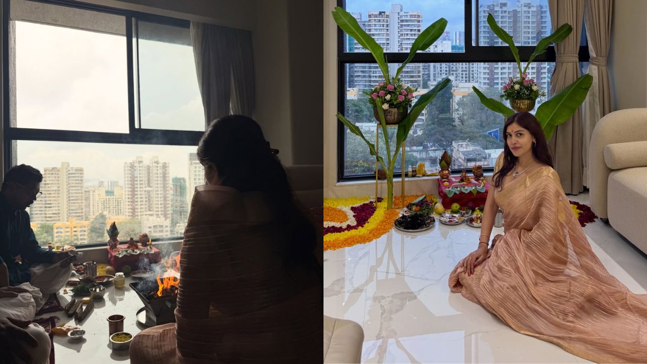 नव्या घरात मीरासह मीराचे संपूर्ण कुटुंब दिसत आहे. आपल्या लेकीच्या यशाचे कौतुक तिच्या आई वडिलांच्या चेहऱ्यावर झळकत आहे. 