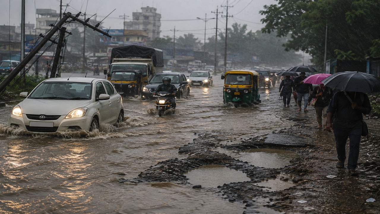 Nashik Rain : वादळी पावसाचा शहर-जिल्ह्याला तडाखा! पाणीच पाणी, वीजपुरवठा खंडित; खड्डेमय रस्त्यांनी नागरिक हैराण