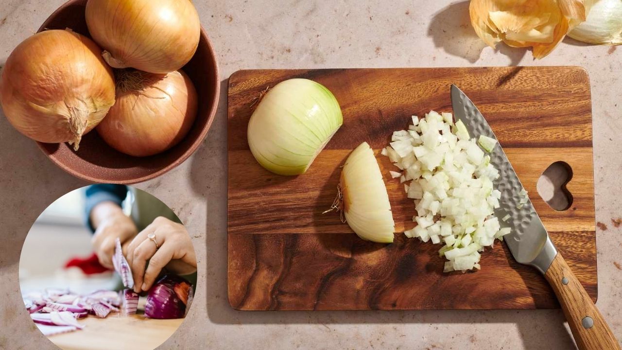 Kitchen Tips: कांदा कापताना डोळ्यांत पाणी येते? ‘या’ घरगुती उपायांनी होईल समस्या दूर