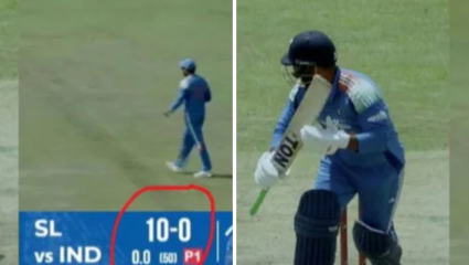 IND A vs SL A: क्रिकेटचा सर्वात विचित्र नियम! पहिल्या ओव्हरमध्ये फक्त 4 धावा, तरीही स्कोअरबोर्डवर 14?