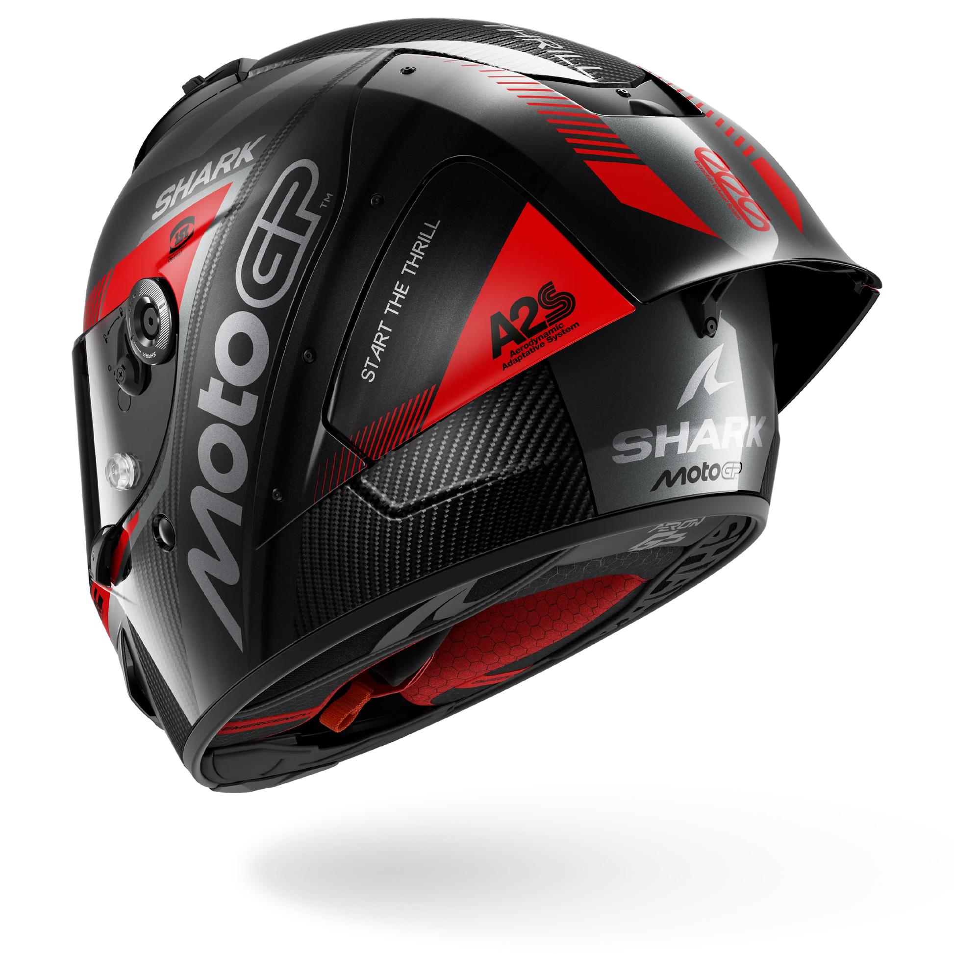 Shark- Aeron GP किंमत: ₹80,000 ते ₹1.4 लाख, MotoGP साठी विकसित केलेले हे हेल्मेट कार्बन फायबर आणि अत्याधुनिक एरोडायनॅमिक्ससह येते. उच्च वेगावर उत्कृष्ट स्थिरता प्रदान करते.