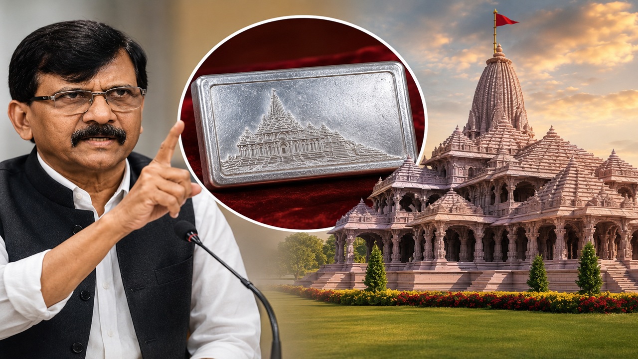 Sanjay Raut : अयोध्येतील राम मंदिरासाठी शिवसेनेने दिलेली 4 किलो चांदीची वीट बेपत्ता? संजय राऊतांचा गंभीर सवाल