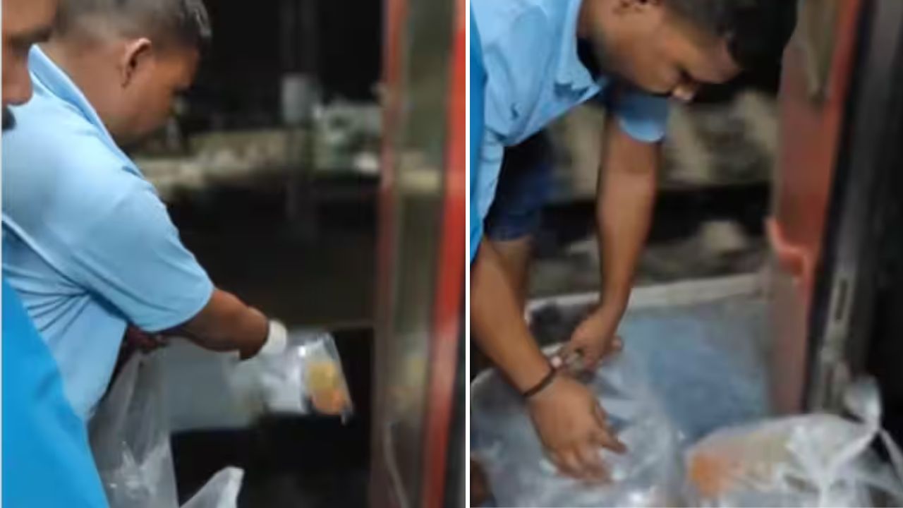 धक्कादायक! धावत्या ट्रेनमधून ट्रॅकवर फेकलं अन्न; रेल्वे केटरिंग स्टाफचा VIDEO व्हायरल, नेटकऱ्यांडून संताप व्यक्त