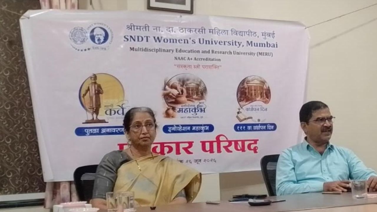 SNDTच्या १११व्या वर्धापनदिनी महर्षी कर्वे यांना अनोखी आदरांजली; राज्यपाल जिष्णुदेव वर्मा यांच्या हस्ते पूर्णाकृती पुतळ्याचे अनावरण