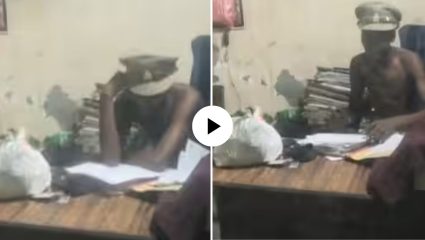 साला मैं तो साहब बन गया!पोलीस चौकी रिकामी पाहून मद्यपी बनला ठाणेदार; इन्स्पेक्टरच्या खुर्चीवर बसला अन्.., Video Viral