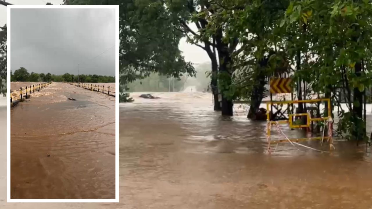 Karjat Heavy Rain : कर्जतमध्ये मुसळधार पावसाचा कहर; उल्हास नदीला पूर, चार पूल पाण्याखाली