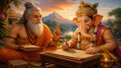 Mahabharata Story : सलग तीन वर्षे अखंड महाभारत लिहिताना गणरायाची लेखणी का तुटली? काय आहे वेदव्यासांच्या चतुर अटीमागील पौराणिक कथा?