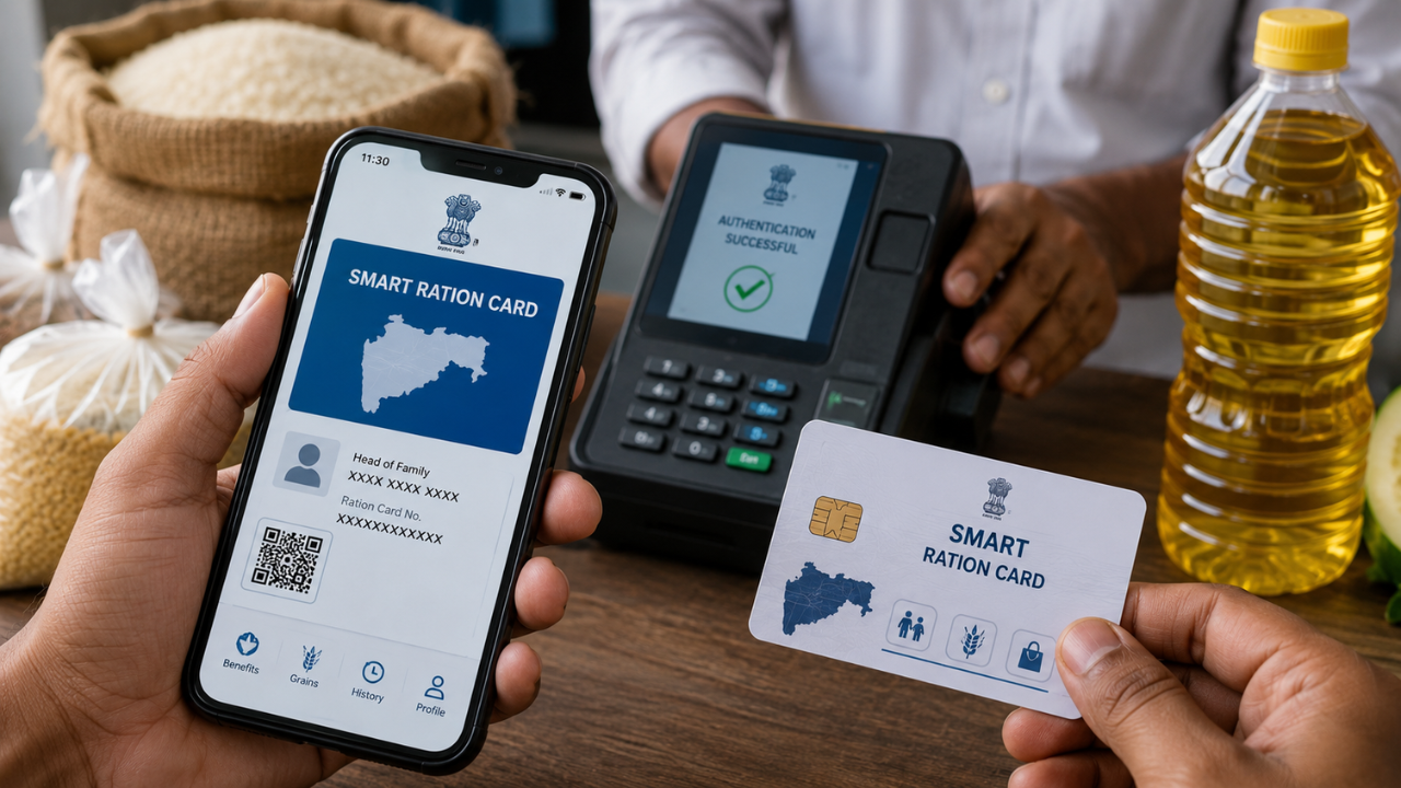 Smart Ration Card : कागदी रेशन कार्ड इतिहास जमा! महाराष्ट्रात स्मार्ट रेशन कार्डची होणार एन्ट्री, कधी मिळणार?