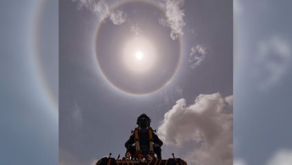 साक्षात सूर्यनारायणाला ‘प्रभामंडळा’चा रिंगण; Dive घाटात विठ्ठलाच्या मूर्तीवर ‘प्रभामंडळ’, पहा अद्भुत क्षण