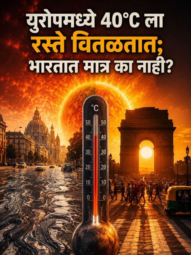 युरोपमध्ये 40°C ला रस्ते वितळतात; भारतात मात्र का नाही?