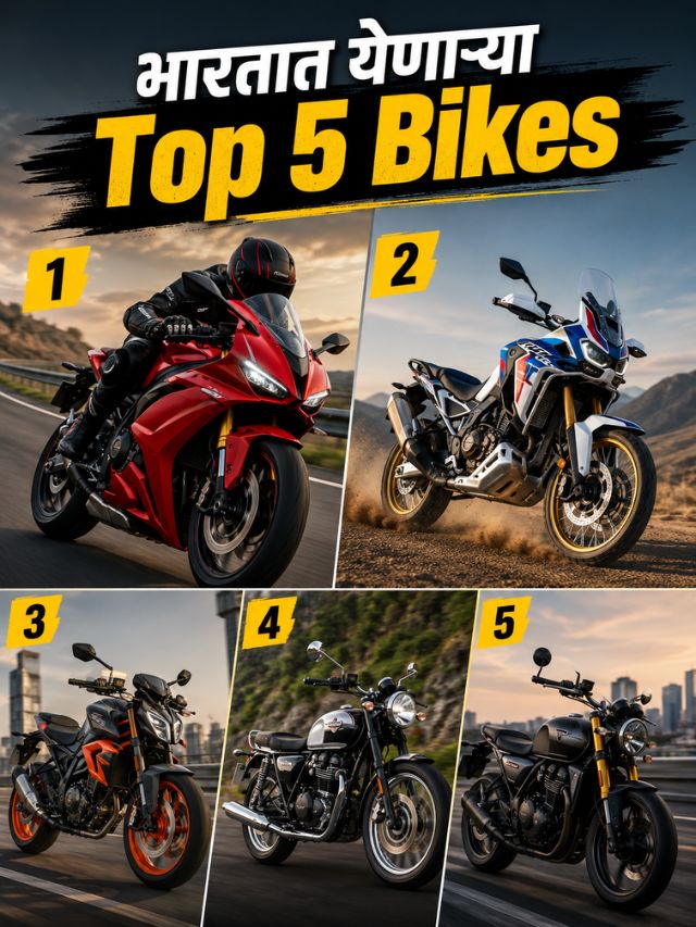 २०२६ मध्ये भारतात येणाऱ्या Top 5 Bikes! लाँचपूर्वीच आल्या चर्चेत