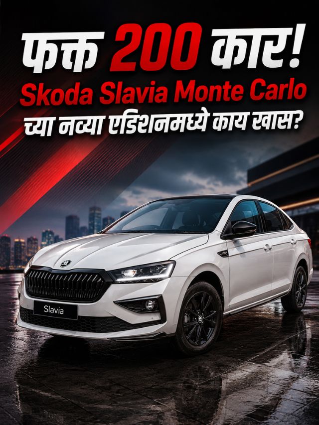 फक्त 200 कार! Skoda Slavia Monte Carlo च्या नव्या एडिशनमध्ये काय खास?