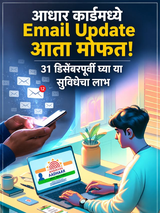 आधार कार्डमध्ये Email Update आता मोफत! 31 डिसेंबरपूर्वी घ्या या सुविधेचा लाभ