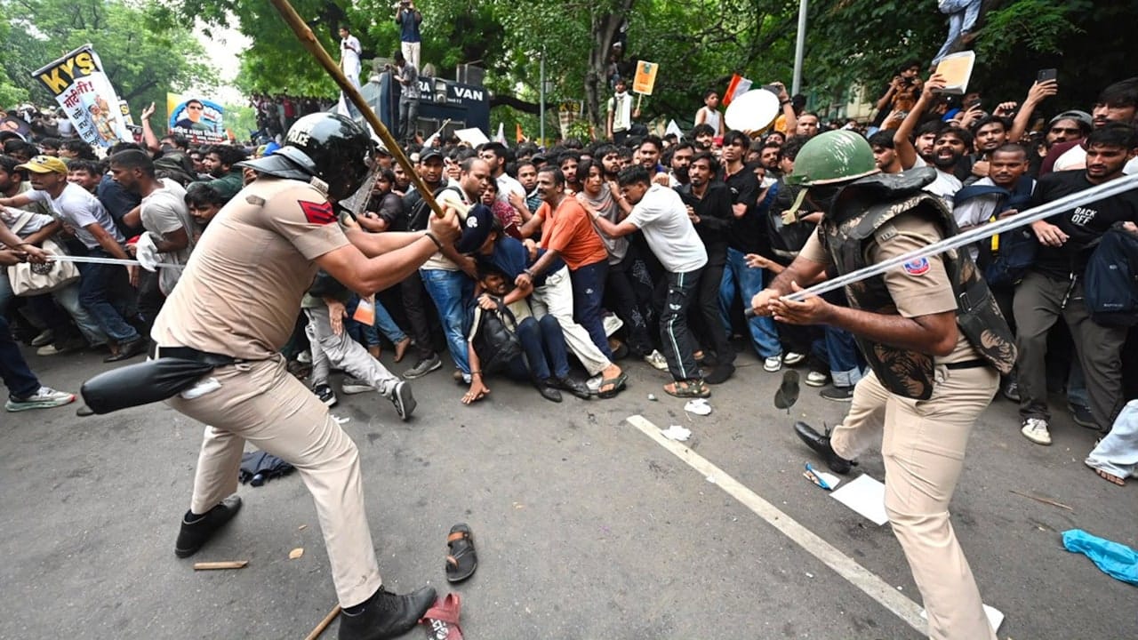 दिल्ली लाठीचार्जचे महाराष्ट्रात पडसाद; माढ्यात राष्ट्रवादी काँग्रेसचा संतप्त एल्गार