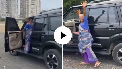 आता इन्फ्लुएन्सर्सची सुट्टी! धावत्या स्कॉर्पिओवर चढून आजीबाईंचा खतरनाक स्वॅग; VIDEO पाहून लोक म्हणाले…