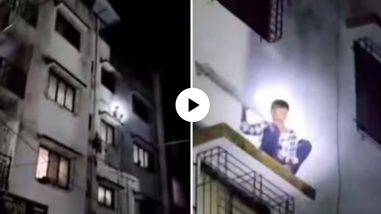 क्या चोर बनेगा रे तू! चोरी करायला गेला अन् थेट ४ मजल्यावरच अडकला; कॉलनीतील रहिवाशांनी केली सुटका, Video Viral