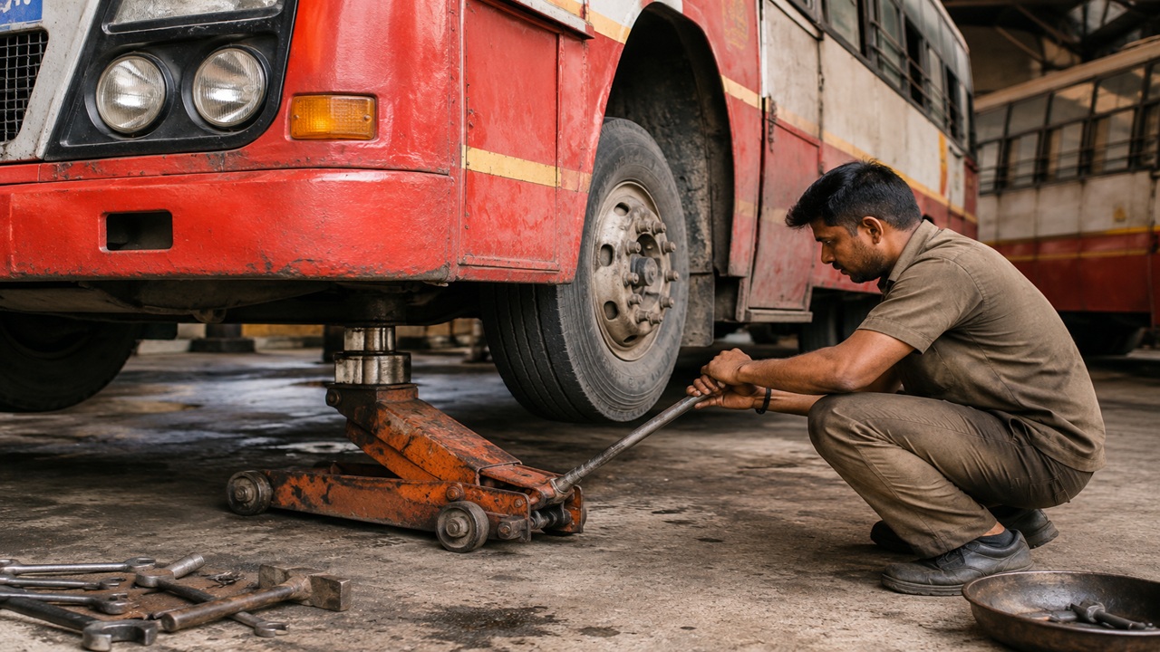 St Bus News : एसटीतील जुने ट्रॉली जॅक ठरतायत ‘मृत्यूचा सापळा’; चार कर्मचाऱ्यांचा बळी, नवीन उपकरणांची मागणी