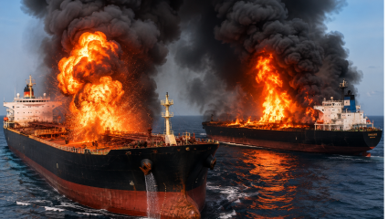 #Breaking News :होर्मूझ मध्ये दोन तेलाच्या जहाजावर स्फोट ? IRGC ने केला दावा