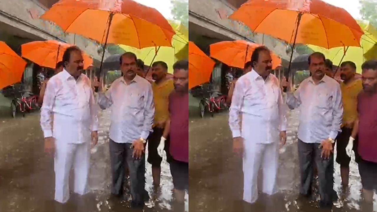 डोंबिवलीतील मानपाडा माणगाव परिसर जलमय; आमदार राजेश मोरे यांनी पाण्यात उतरून केली पाहणी